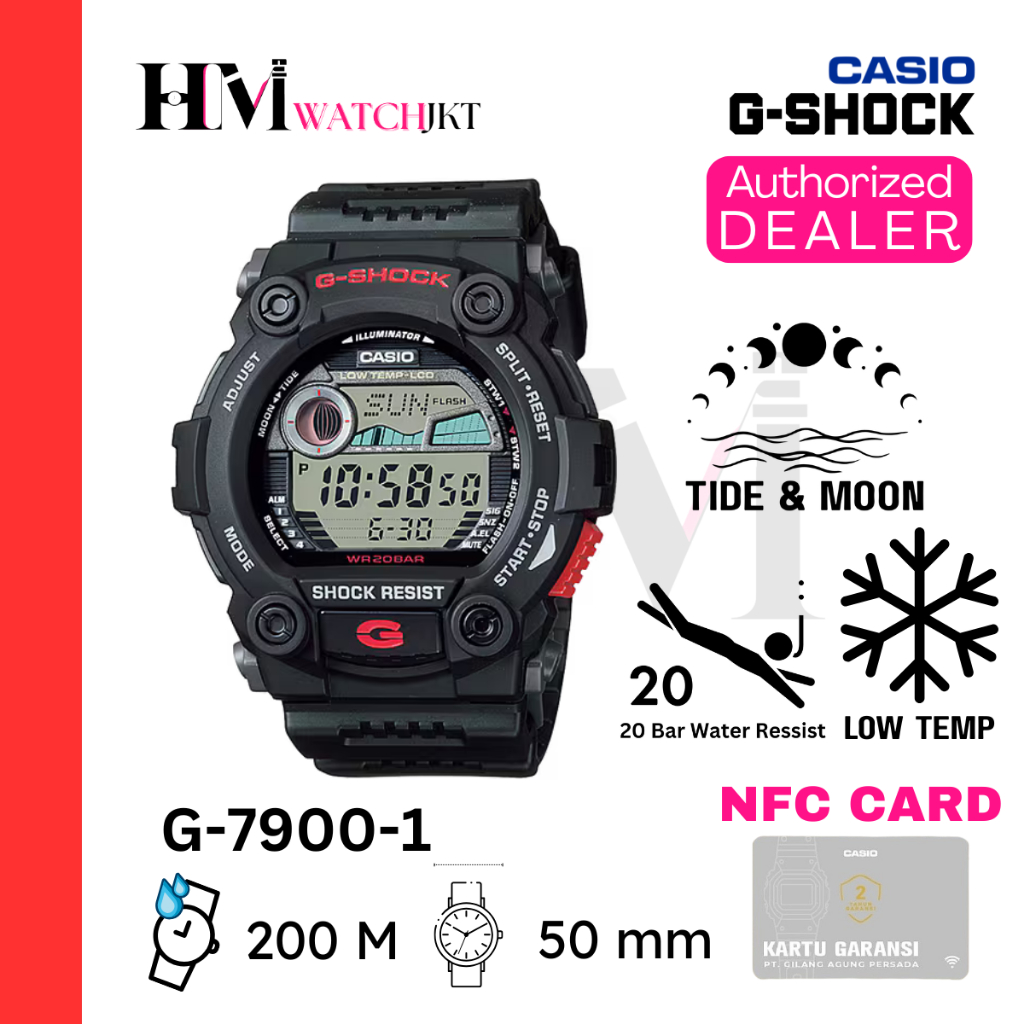 CASIO G-SHOCK G-7900-1DR Jam Tangan Pria Original Digital Antiair G-7900-1 G-7900 G7900