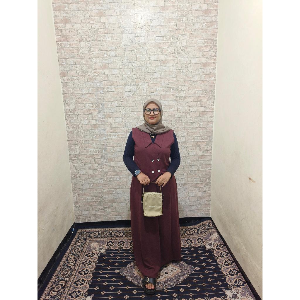 Outer Panjang Wanita Kekinian / Long Outer Tanpa Lengan