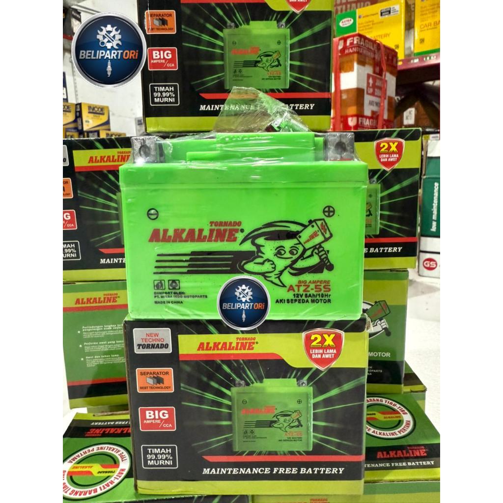 HARGA ECER Aki Alkaline  ATZ- 5S JAMINAN ORIGINAL 100% untuk semua jenis motor Roda 2