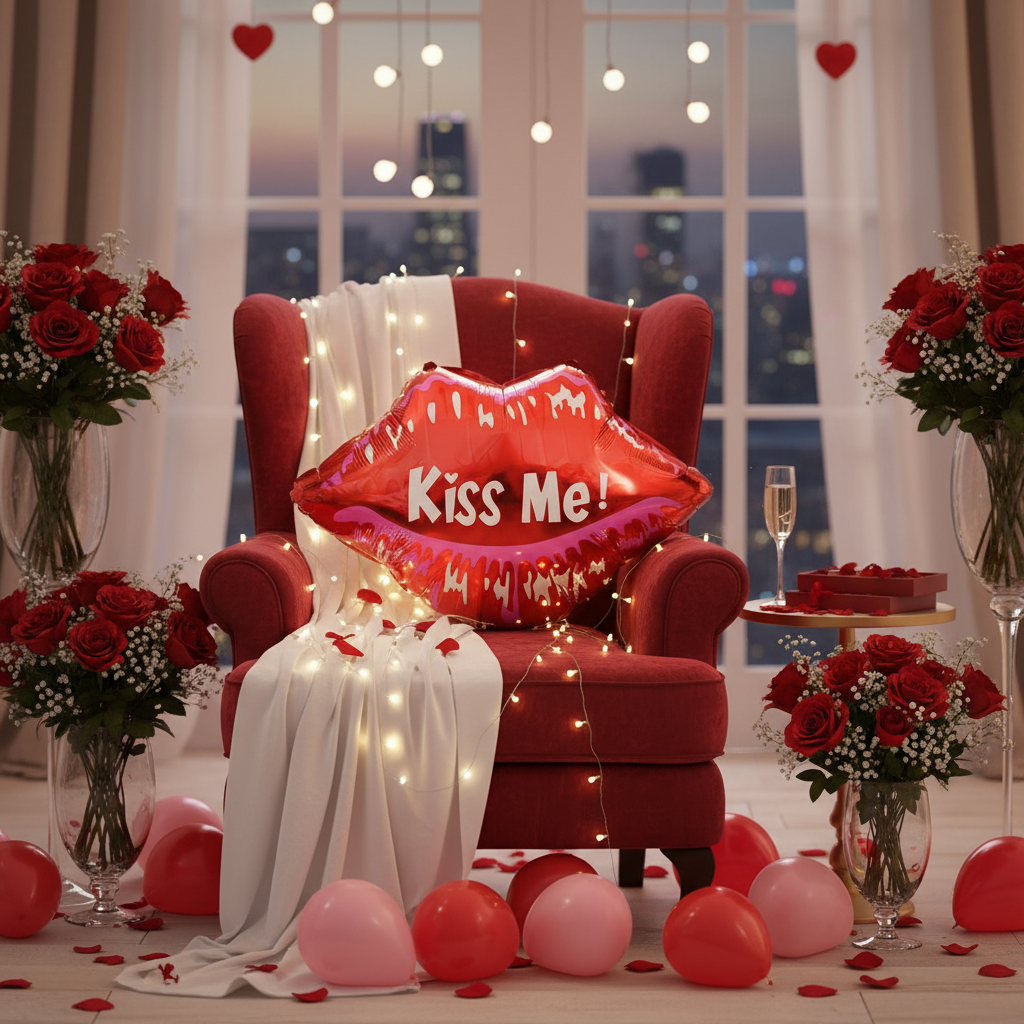Balon kiss / balon bibir untuk acara tunangan