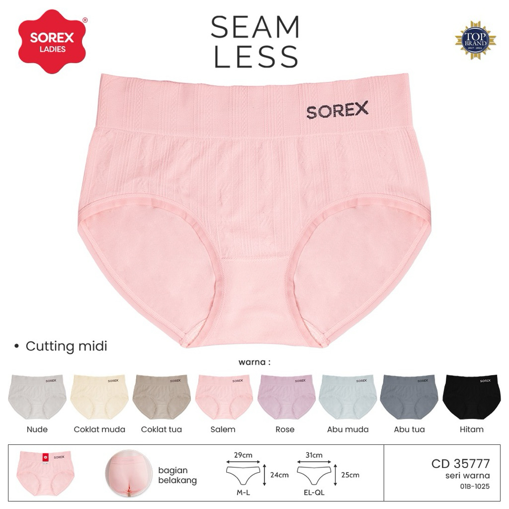 Sorex 3 pcs CD Celana Dalam Wanita Dewasa Sorex 35777 Rajut Elastis