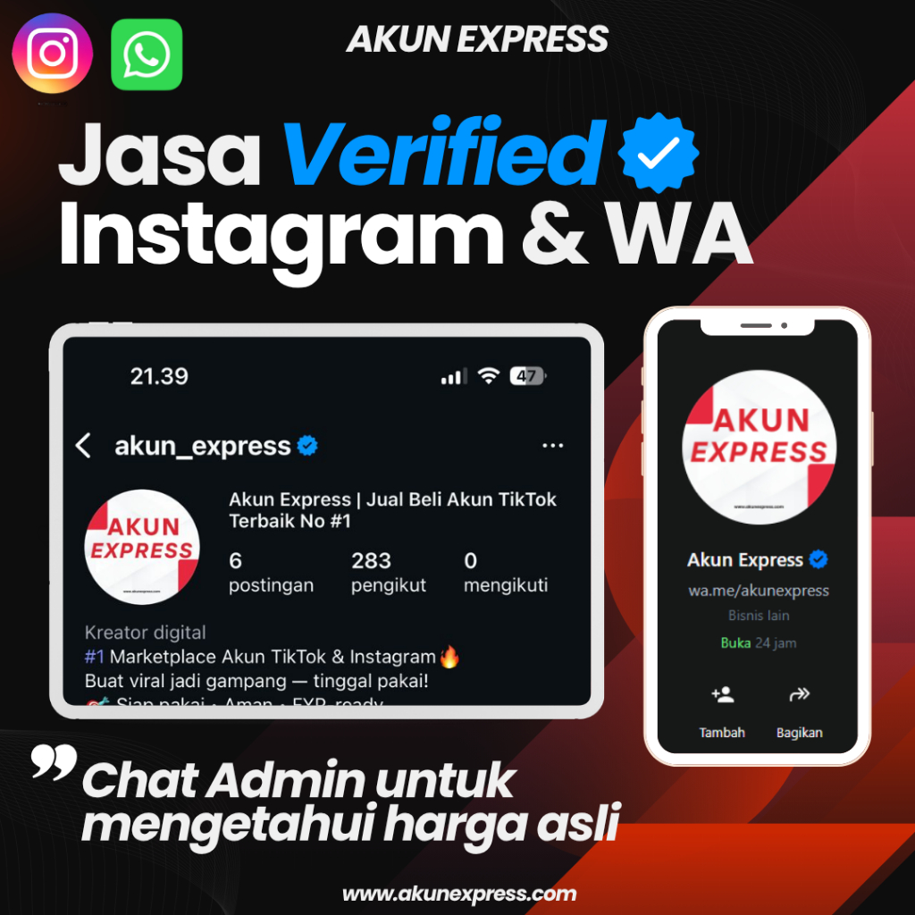 Jasa Verified / Jasa Centang IG & WA Terbaik Untuk Bisnis | Jasa Verified IG Custom Bisnis Logo | Fu