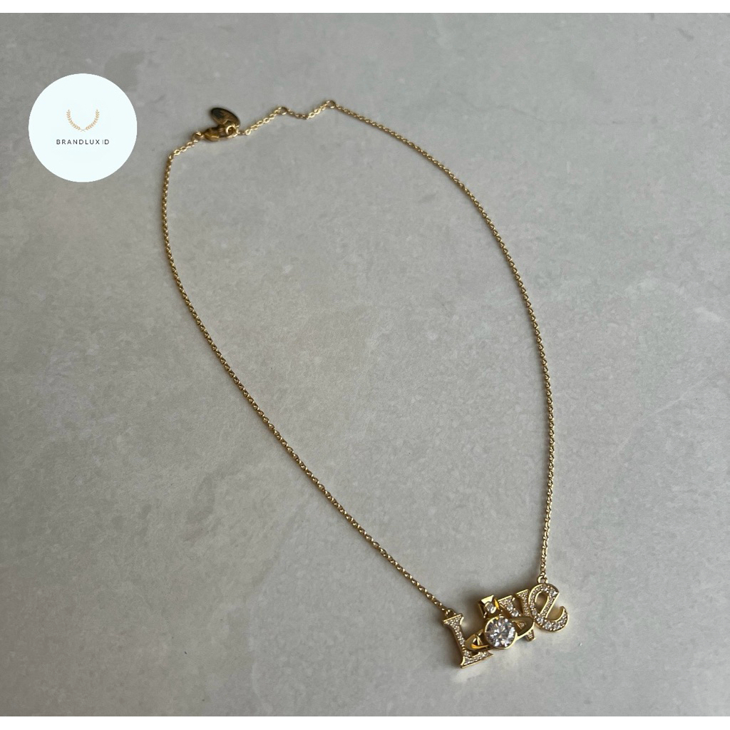 Vivienne westwood roderica love pendant necklace in gold