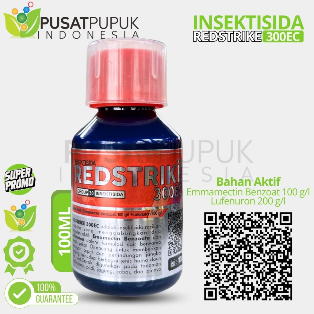 Insektisida REDSTRIKE 300EC Formula Emamectin Lufenuron 100ML Atasi Hama