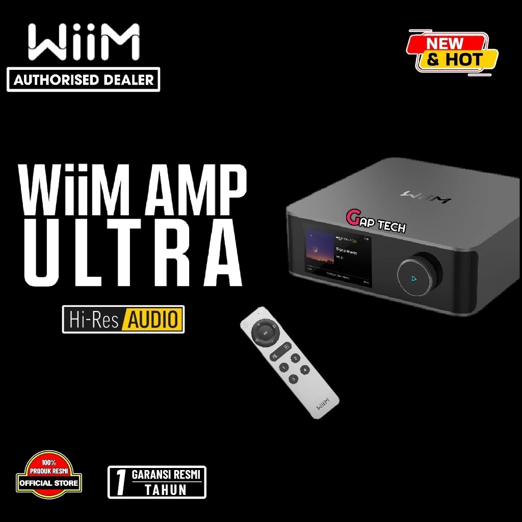 WiiM Amp Ultra Streaming Amplifier with Premium ESS ES9039Q2M DAC and Dual TI TPA3255 Amps / Streami