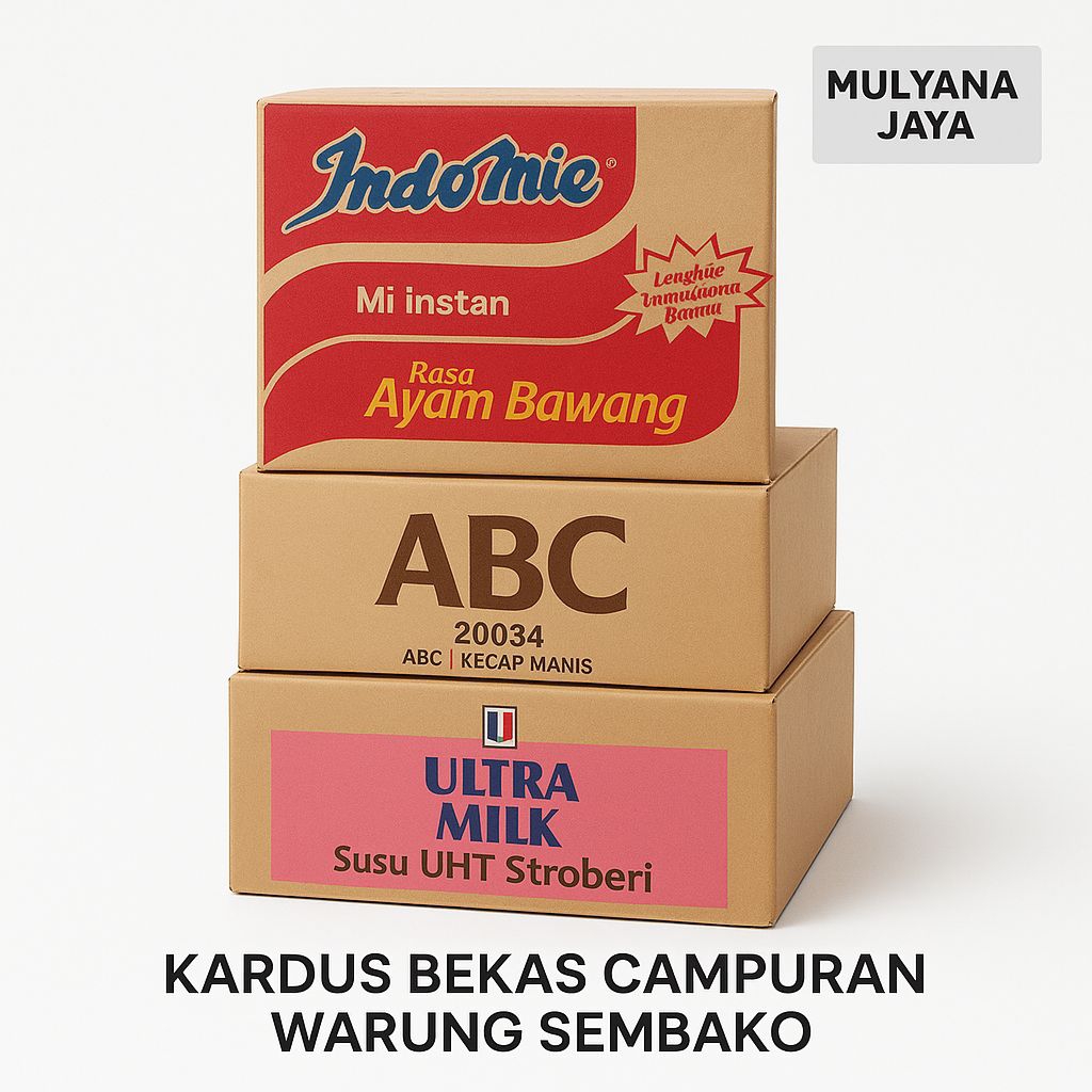Kardus Bekas Warung Sembako Kardus Packing Indomie,ABC,sunlight,Dll