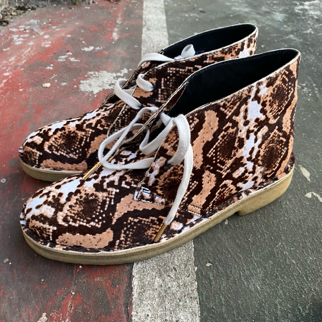 Clarks originals desert boots snakeskin cowhide effect