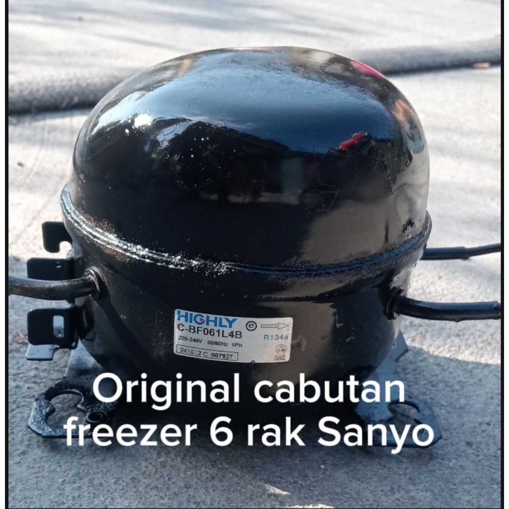 kompresor freezer 6 RAK original cabutan merek Sanyo