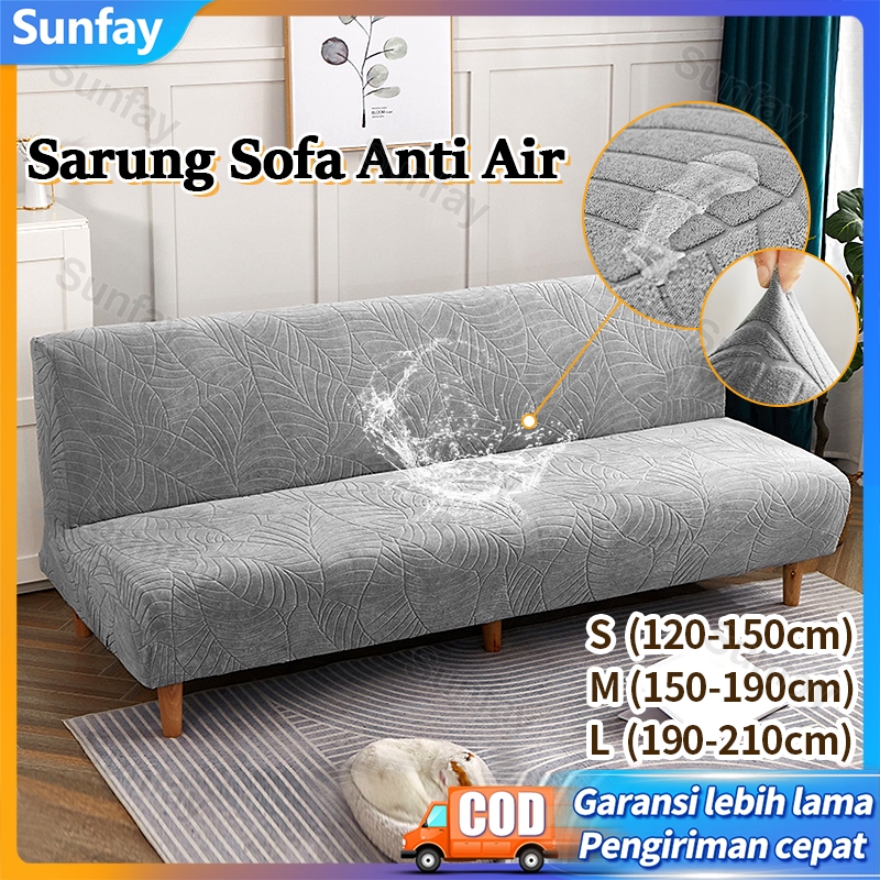 [COD] Sarung Sofa Anti Air 1/2/3 Seater Warna Solid Sarung Sofa Tebal Anti Air dan Anti Kotor Sarung