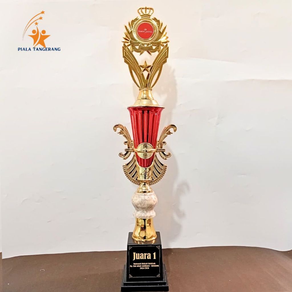 PIALA SATUAN CK IMPORT BESAR KOMBINASI MARMER GUCI 5 CM | PIALA MURAH PIALA TINGGI | PIALA LOMBA MTQ