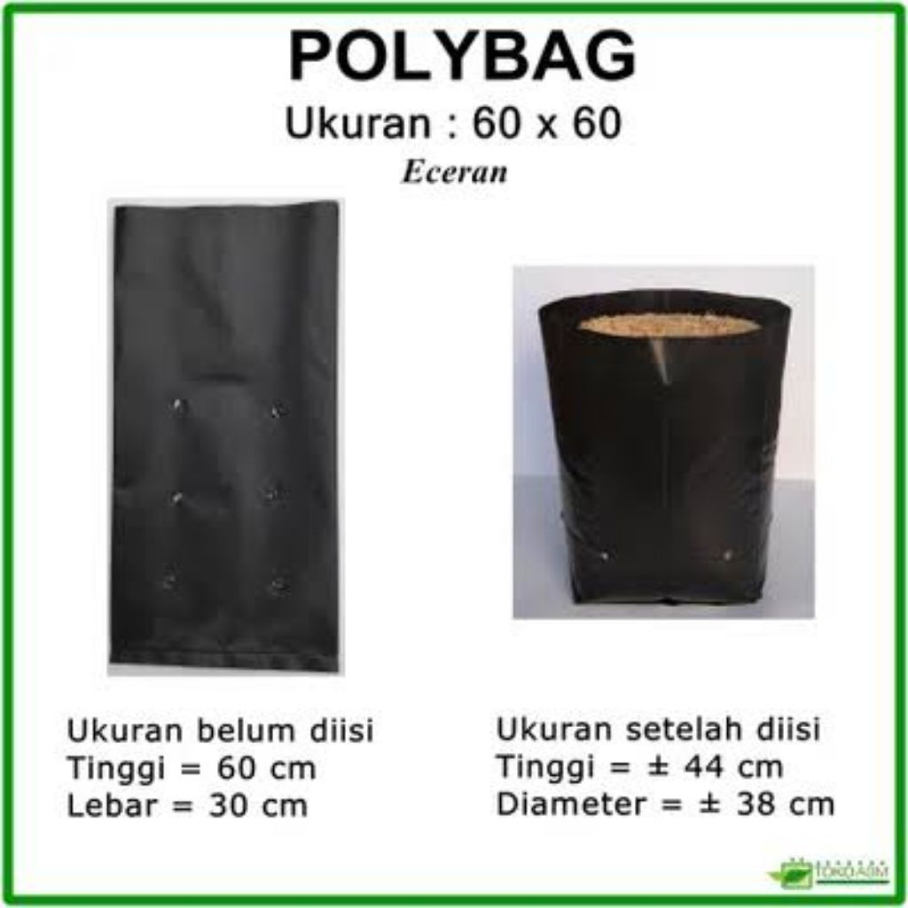 Polybag tanaman jumbo super tebal 60x60 isi 1kg