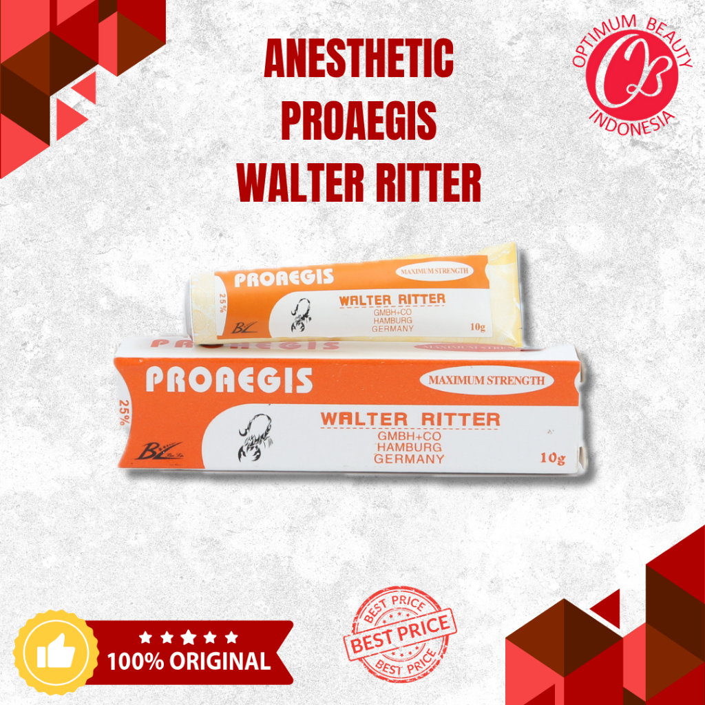 OPTIMUM BEAUTY - Anastesi Proaegis Walter Ritter 10g - Krim Anestesi Kebal Tahan Lama