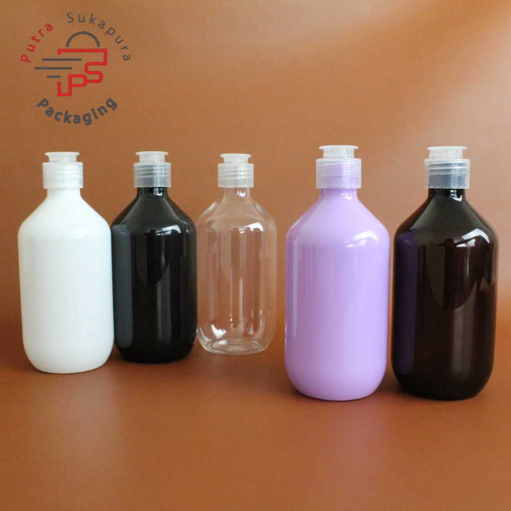 Botol fliptop 300ml manda /botol fliptop 300ml/fliptop neck 24 natural jamur