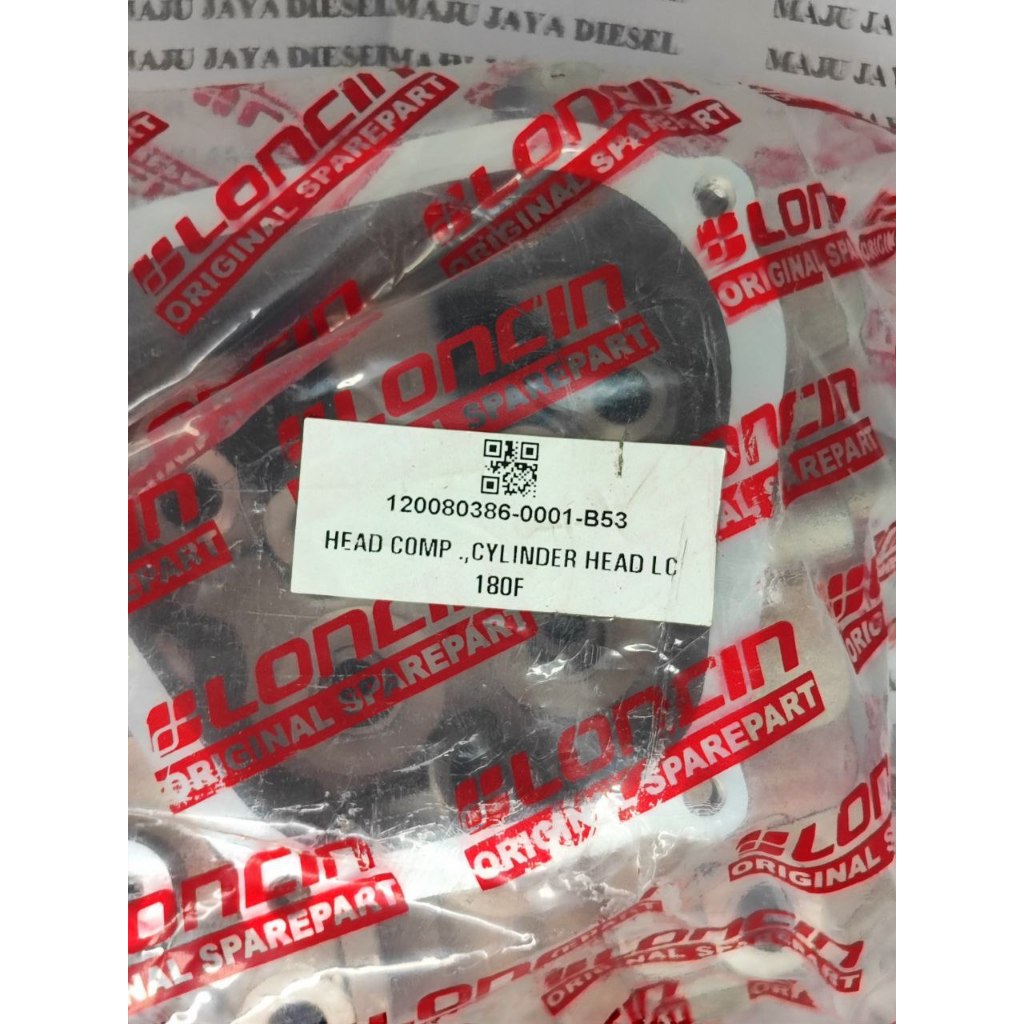 Cylinder Head Assy / Kop Assy / Kepala Mesin Penggerak Bensin Loncin 10 HP LC180 F (Cepat)