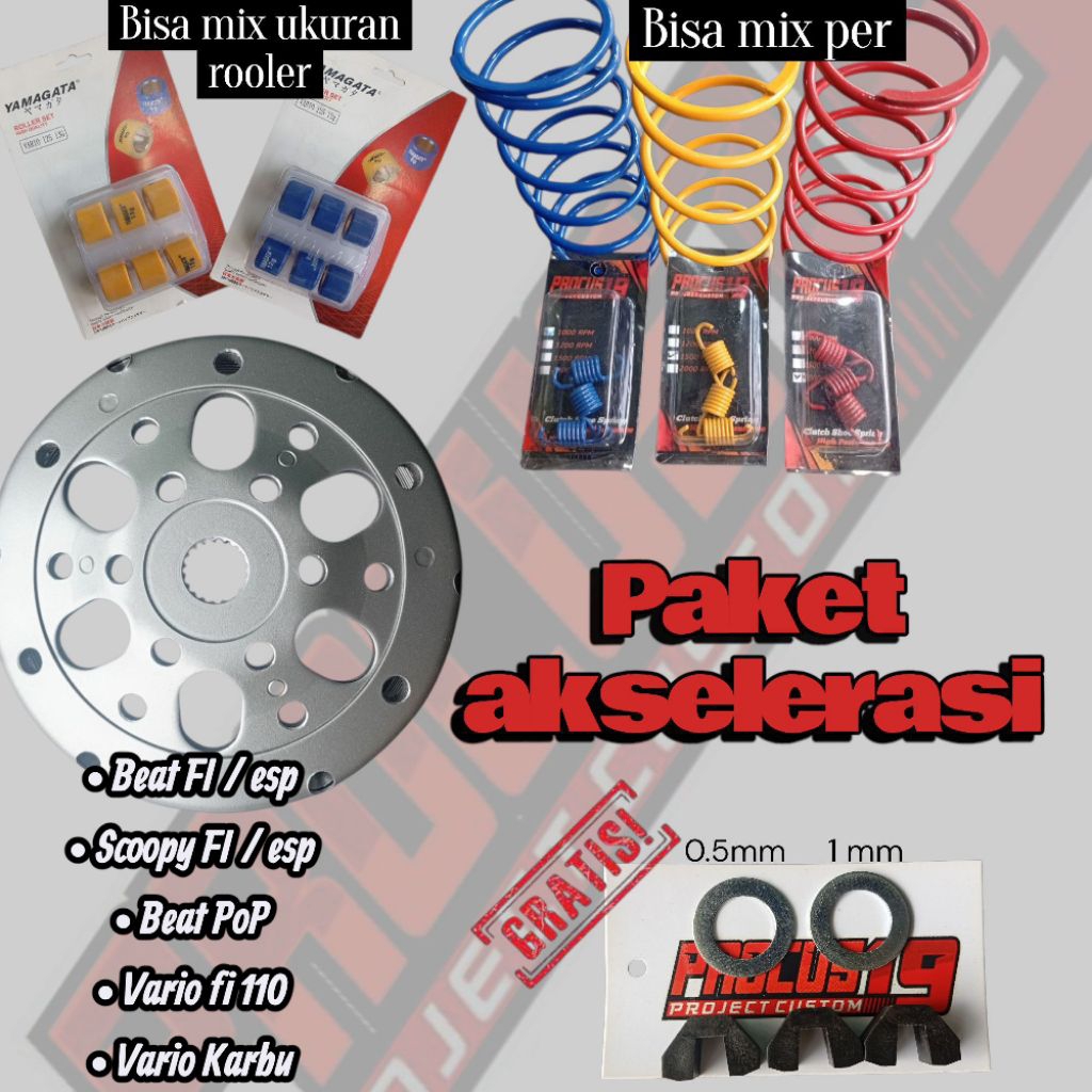 Paket Upgrde Cvt Beat Scoopy fi Beat Scoopy Esp Beat Pop Vario Karbu Scoopy Beat Esp 2015-2018