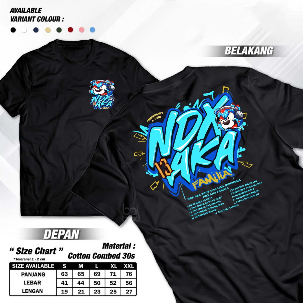 NDX Aka Terbaru / Baju NDX Aka Familia / T-Shirt NDX Tour LadyFams Family