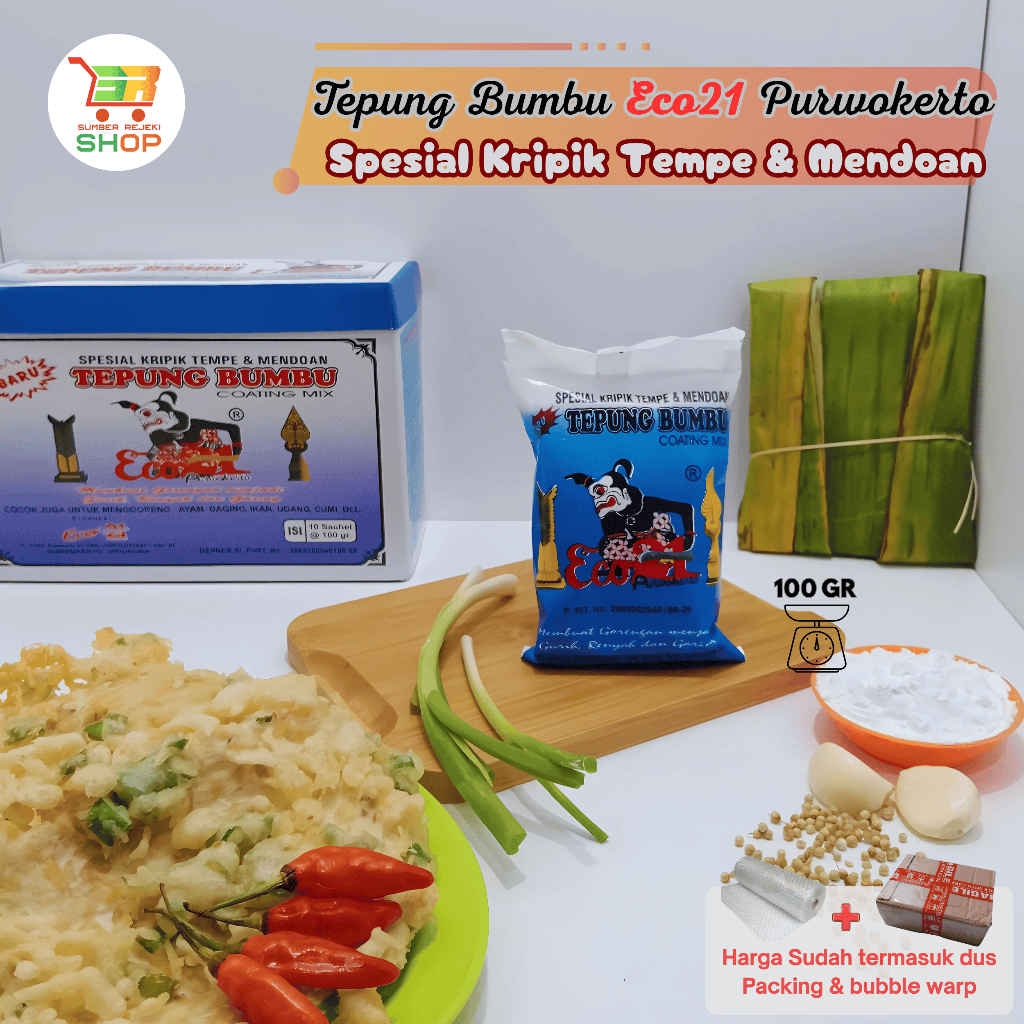 Tepung Bumbu Spesial Kripik Tempe & mendoan Eco 21 (100g) Asli Purwokerto | Gurih, Renyah & Garing