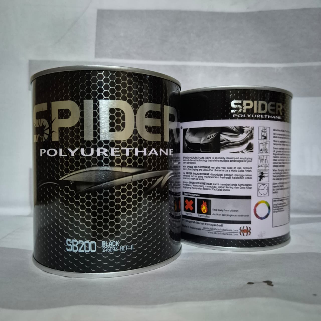 Spider Black SB200 PU / cat black spider pu /cat hitam spider