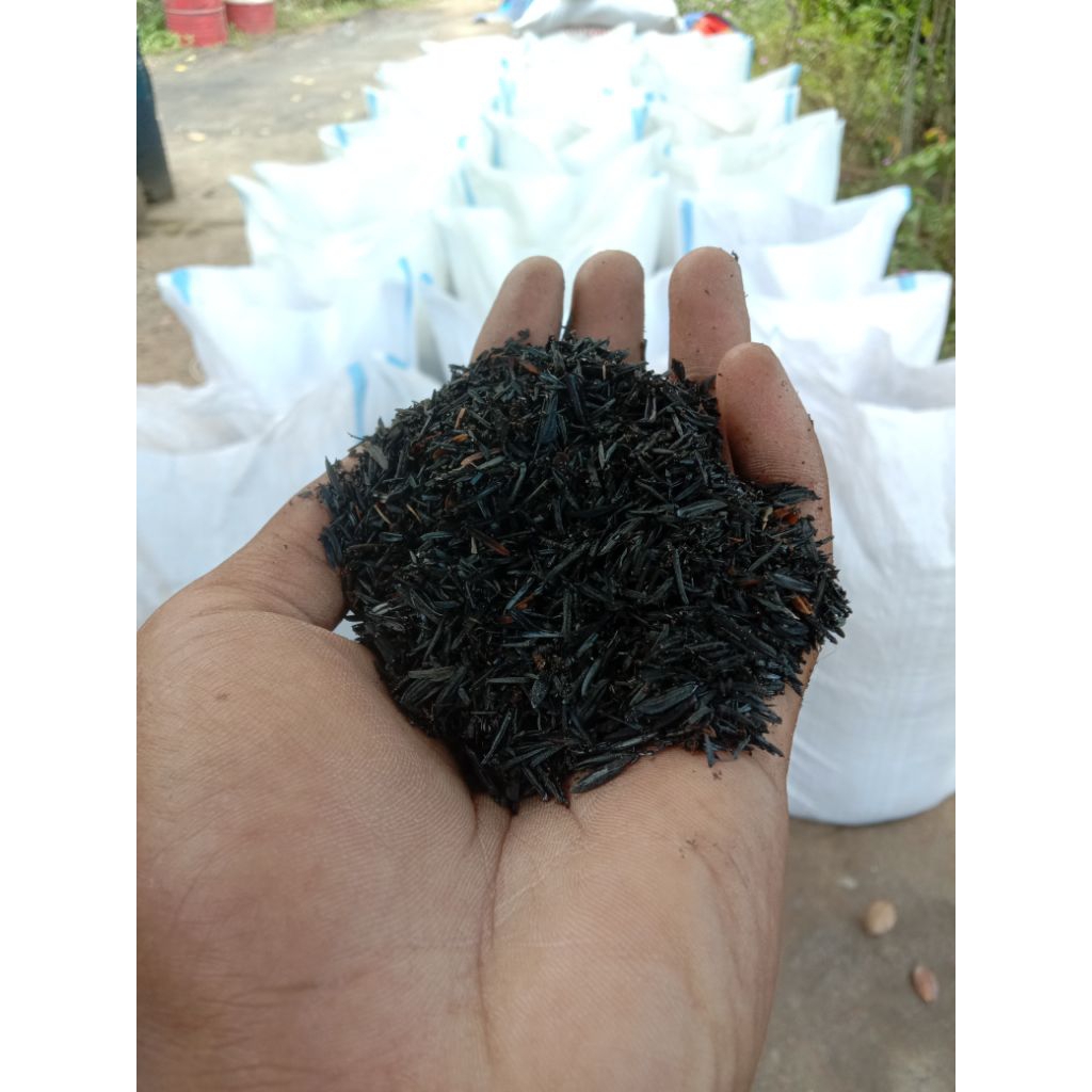 sekam bakar, arang sekam kemasan 1kg
