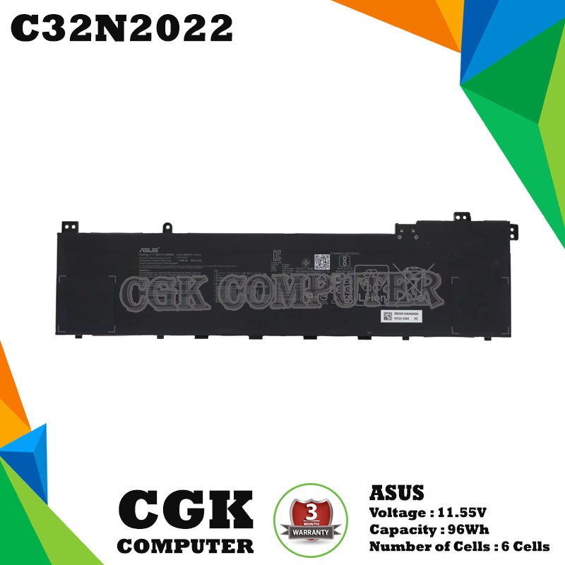 Baterai Laptop Asus VivoBook Pro 16X OLED M7600QC N7600PC N7600QA C32N2022