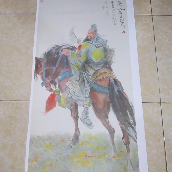 Do- Art Repro lukisan gambar dewa kwan kong triratna tisarana tridharma