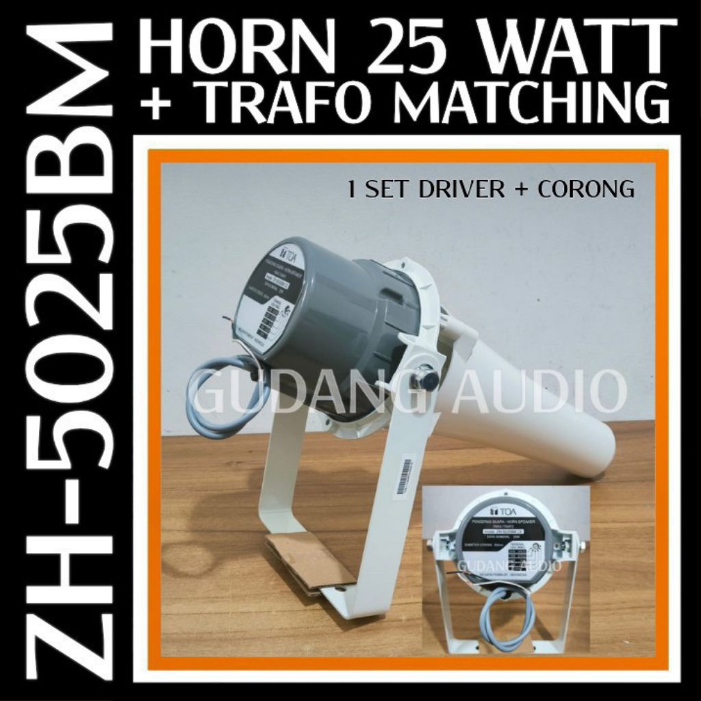 HORN SPEAKER CORONG MASJID TOA ZH-5025BM ZH 5025 BM 25 WATT TRAFO MATCHING AFFILIATE