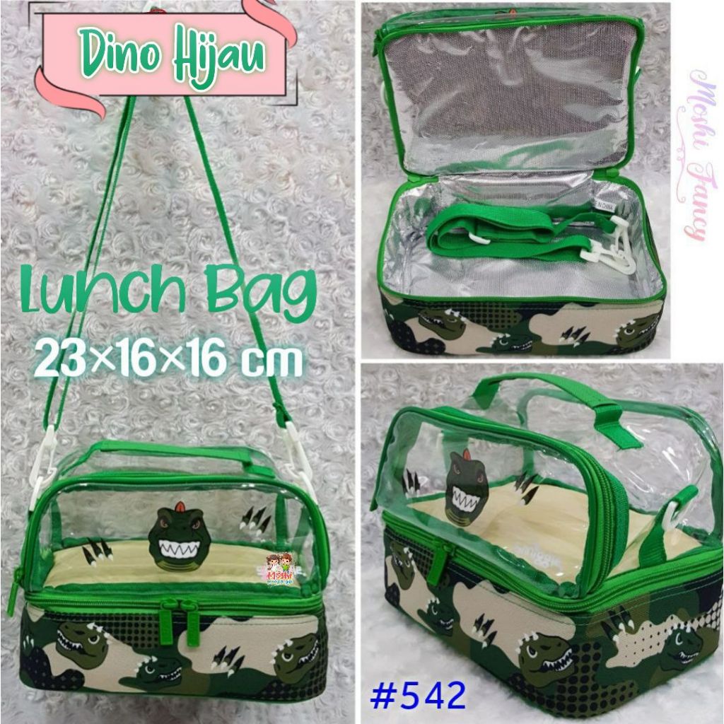 Lunch Bag Mika Selempang Dinosaurus Mika / Tas Makan Selempang Smiggle Mika Dino Anak Laki-Laki / Lu