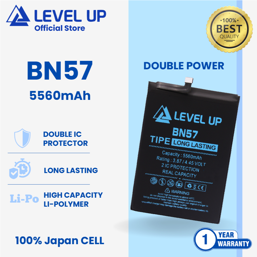 LEVEL UP Baterai Xiaomi Poco X3 NFC / X3 Pro BN57 Double Power