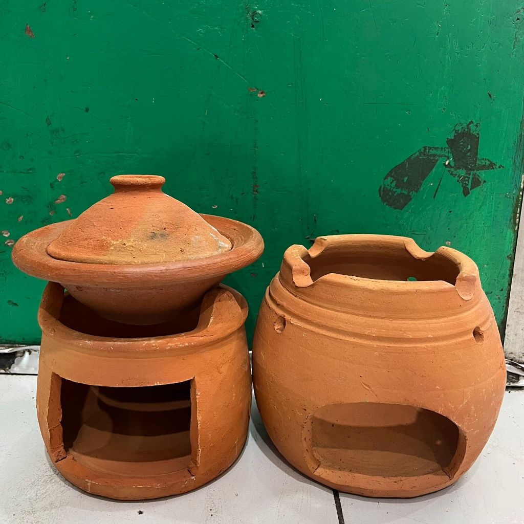 Tungku Serabi Gerabah Tanah Liat Anglo Surabi Tanah Liat Gerabah Tungku Cetakan Surabi Tanah Liat