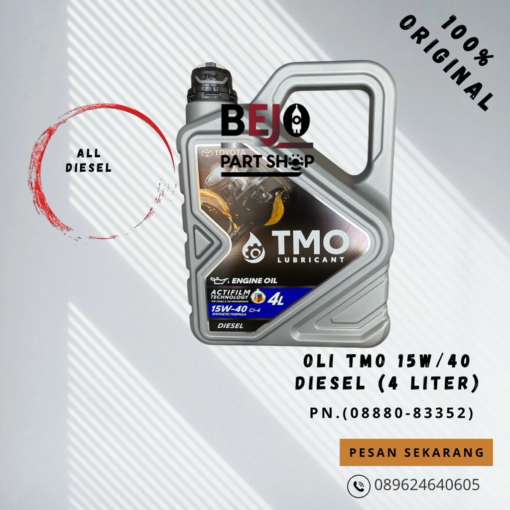 OLI MESIN TOYOTA TMO 15W/40 DIESEL 4 LITER(08880-83352)