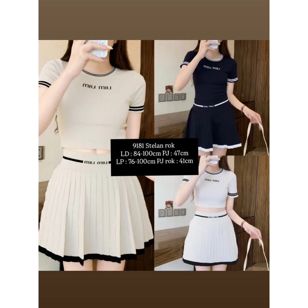 one set miu miu rajut