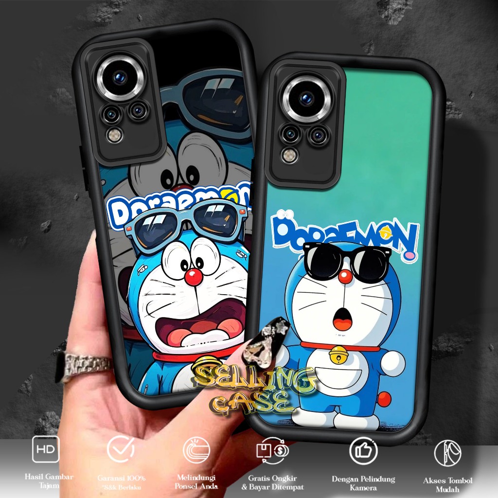 Softcase Glass kaca For INFINIX NOTE 11 NOTE 11 NFC NOTE 12 DORAEMON Casing Handphone Case Hp Procam