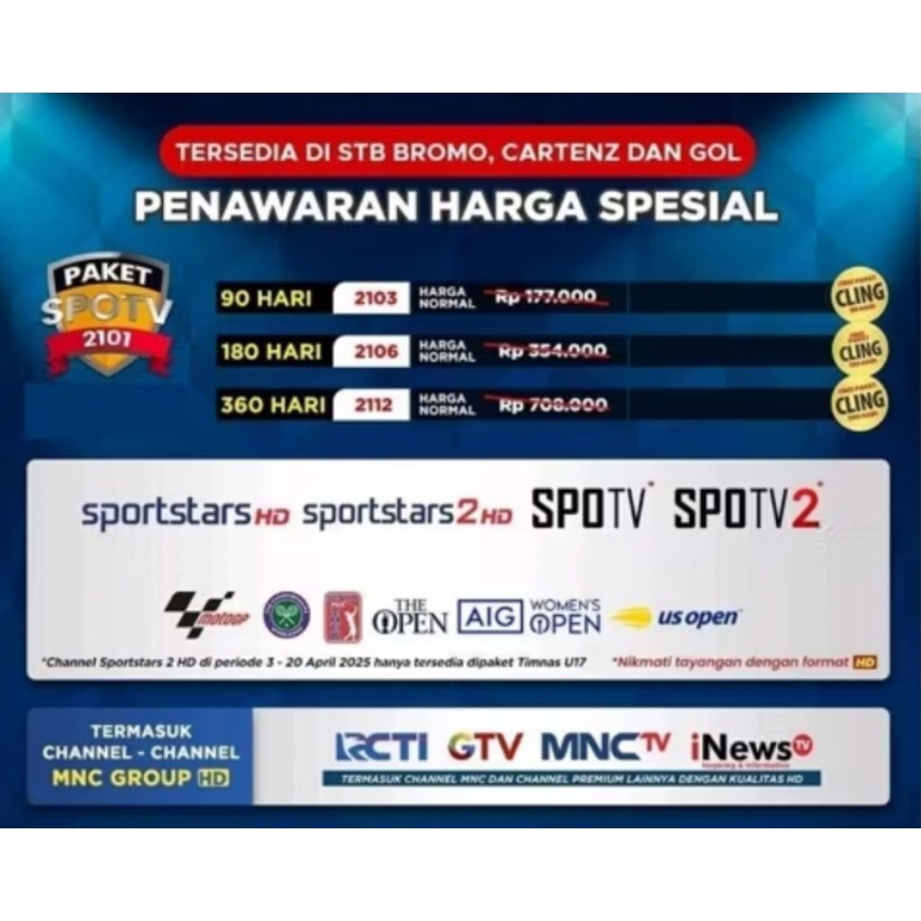 Voucher Paket Kvision SPOTV 2101 K-Vision 30 Hari Special Roshn Saudi League & MotoGP