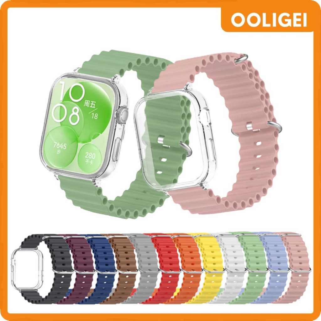 Strap 2 In 1 Huawei Watch Fit 3 / Strap Huawei Watch Fit 3 SIlicone Rubber