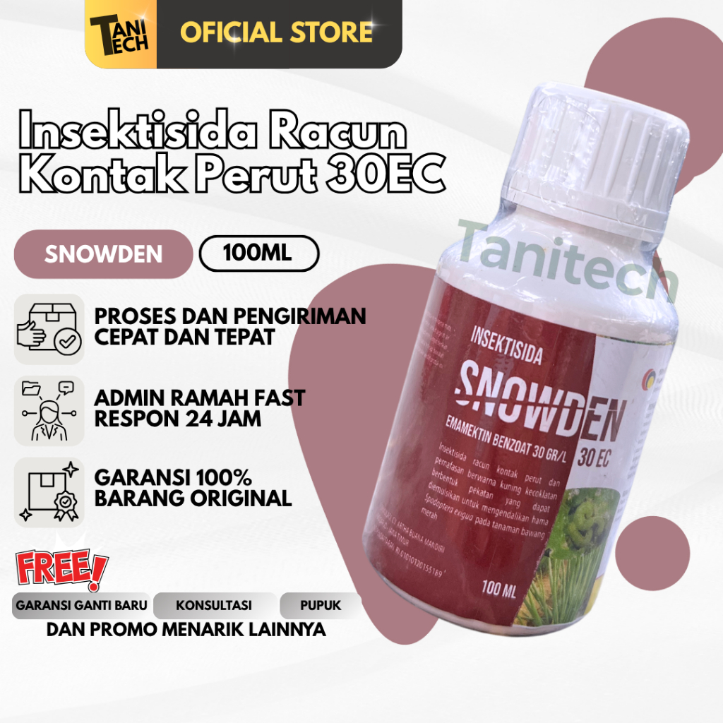 Insektisida SNOWDEN 30EC 100ML Basmi Hama Ulat, Thrips & Kutu Daun