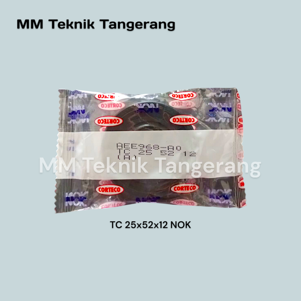 Oil seal TC 25x52x12 merk NOK 25 x 52 x 12 karet oli sil shock breaker 25 52 12