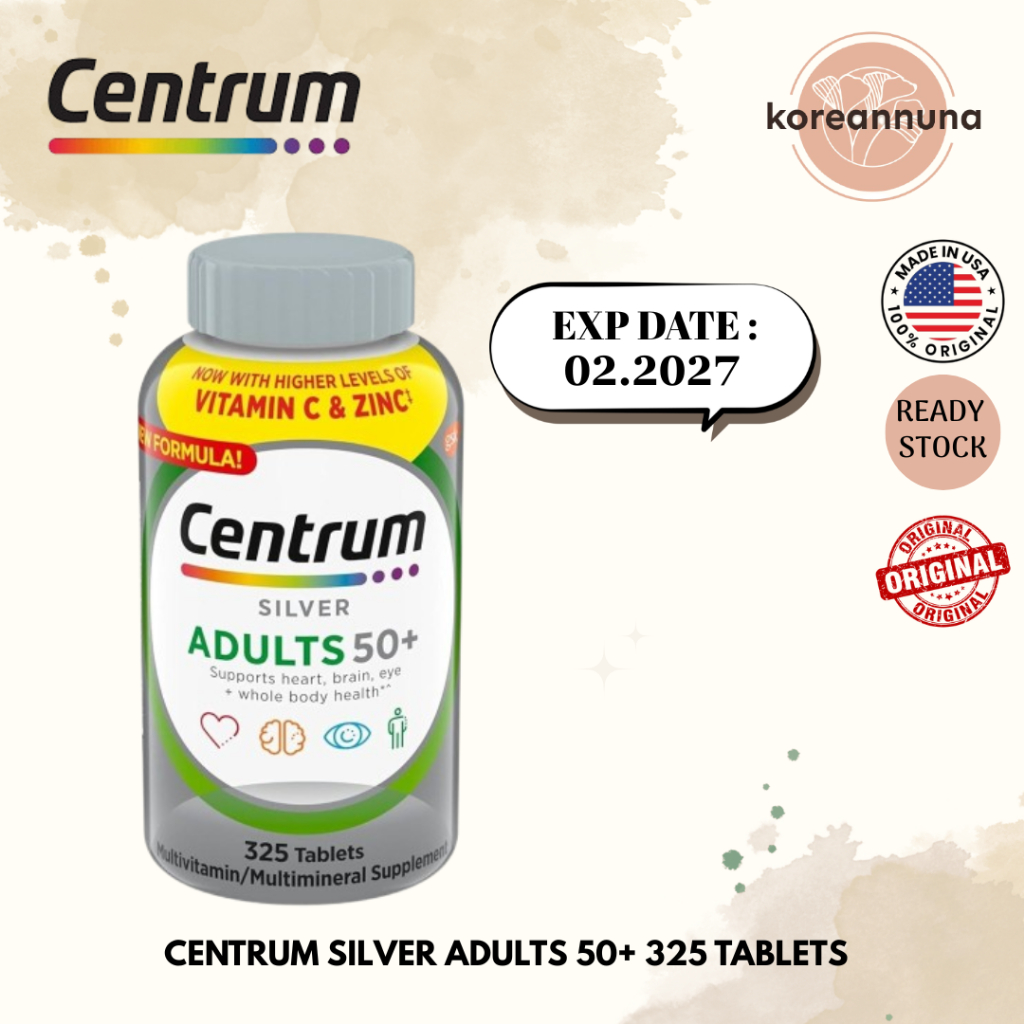 CENTRUM Silver Adults - 50+ MULTIVITAMIN (325 Tablets)