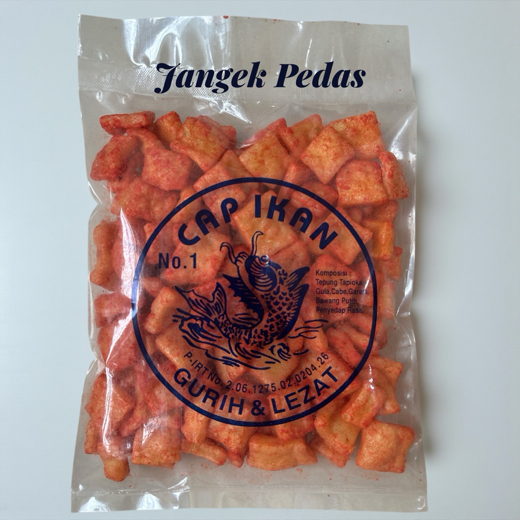 Snack CAP IKAN / Kerupuk Jangek Rasa Balado / Kerupuk CAP IKAN