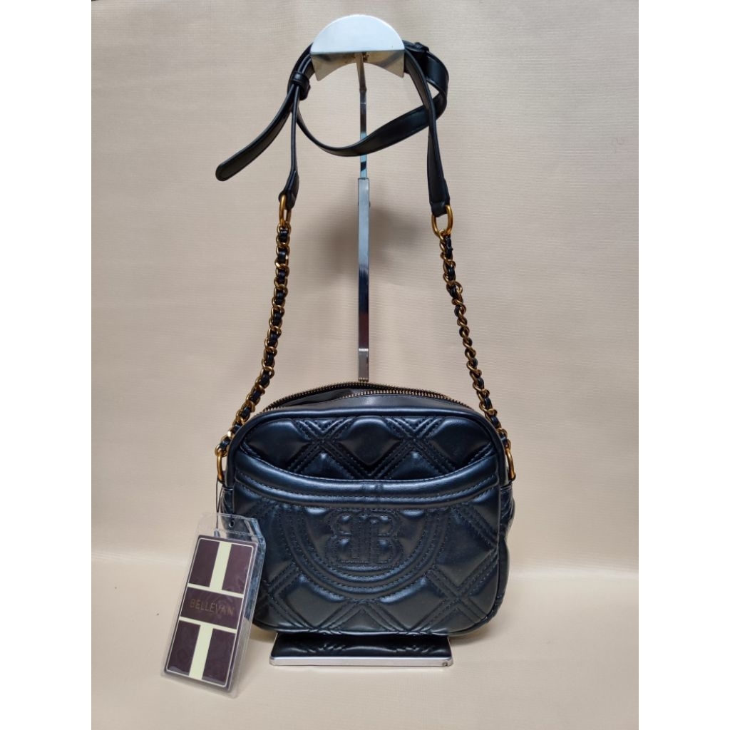 ORIGINAL ✅ BELLEVAN - Cambag black quilted KulitAsli