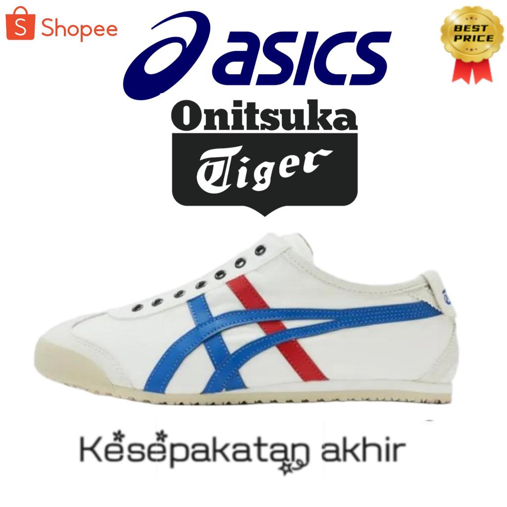 ASICS Onitsuka Tiger MEXICO 66 dengan tali retro low-top sepatu olahraga kasual serbaguna untuk pria