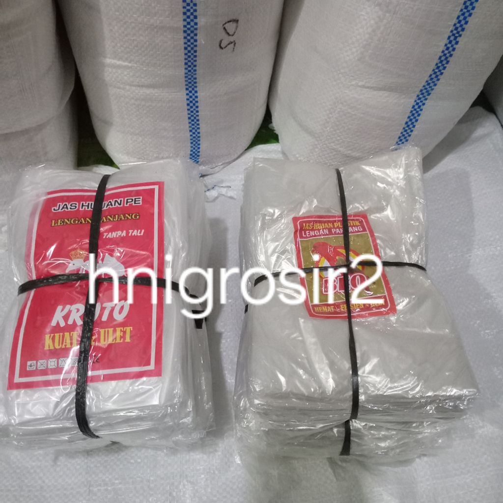 JAS HUJAN PLASTIK PUTIH BENING TRANSPARAN MURAH BEO