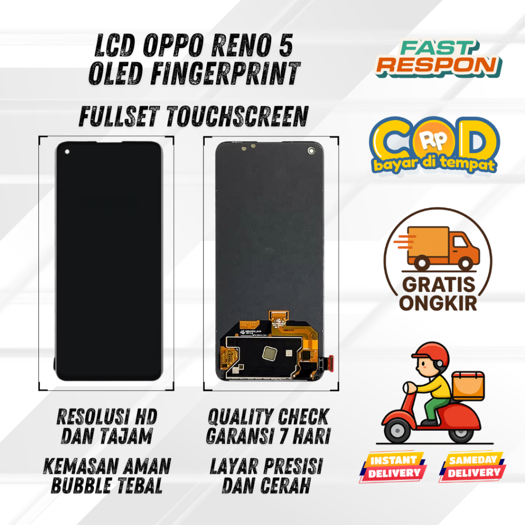 LCD OPPO RENO 5 4G / RENO 6 4G OLED FINGERPRINT FULLSET TOUCHSCREEN COMPLETE
