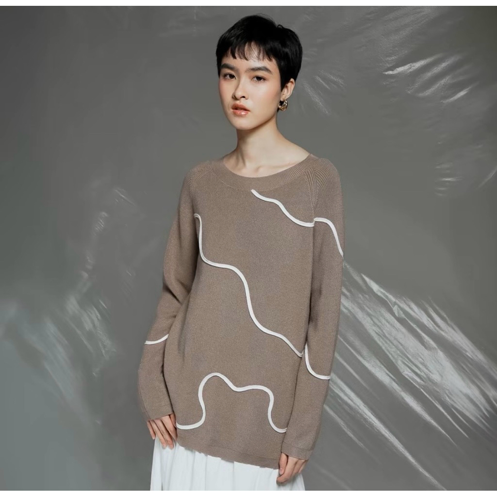 This Is April Atasan Sweater Rajut Malika