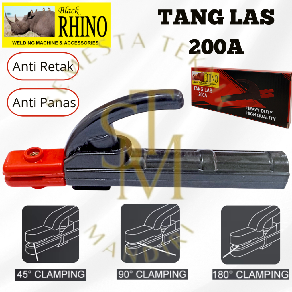 Stang Las 200A RHINO / Tang Las listrik Model Elektrode Holder Welding / Tang Jepit Kawat / Pegangan
