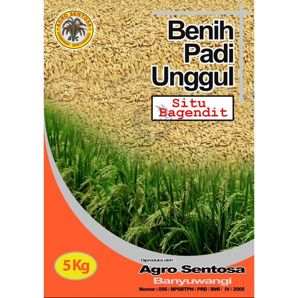 BENIH PADI UNGGUL PREMIUM VARIETAS SITU BAGENDIT KEMASAN 5 KG