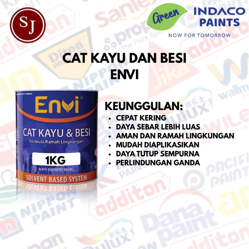 ENVI CAT KAYU DAN BESI 1KG / INDACO CAT KAYU DAN BESI 1KILO