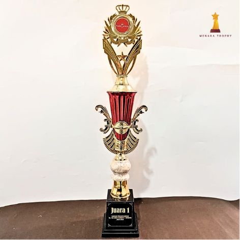 PIALA SATUAN CK IMPORT BESAR KOMBINASI MARMER GUCI 5 CM | PIALA MURAH PIALA TINGGI | PIALA LOMBA MTQ
