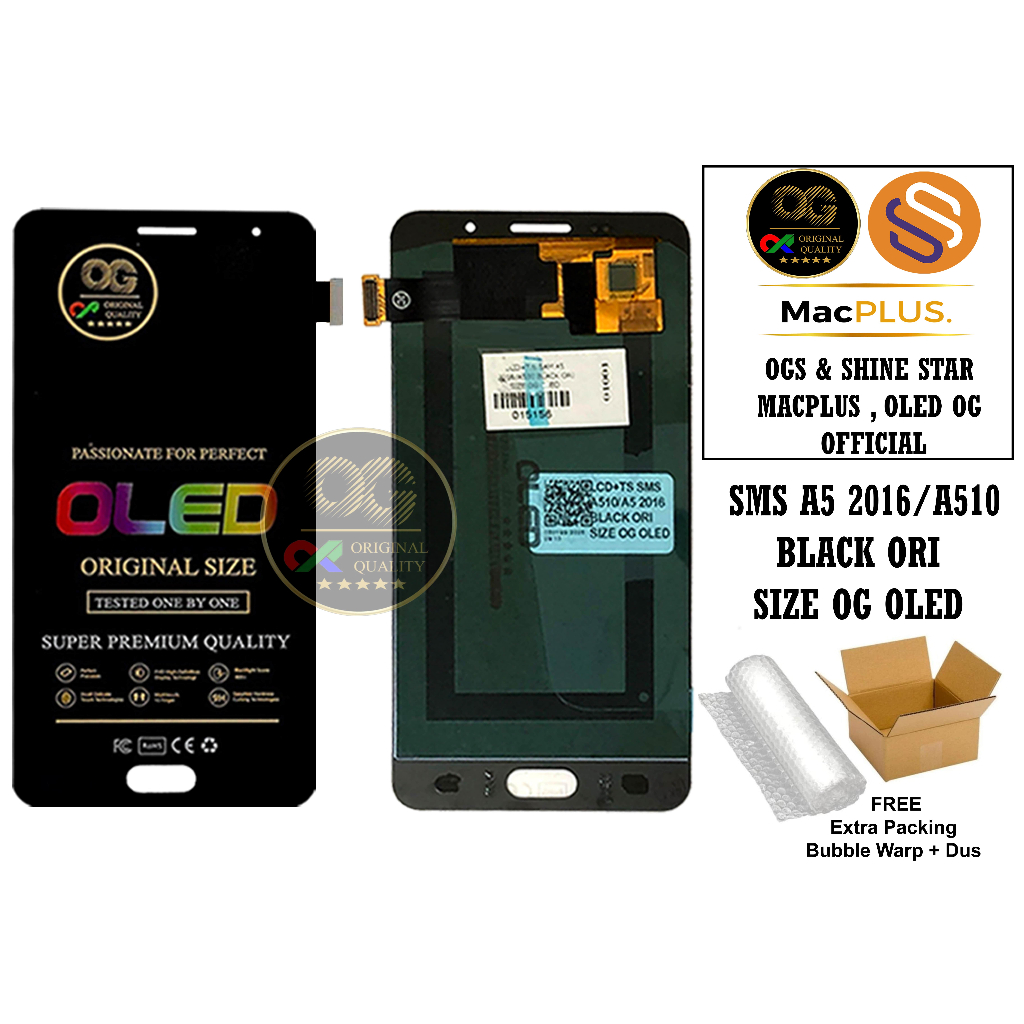LCD TOUCHSCREEN SMS A5 2016 / A510 ORI SIZE OG OLED