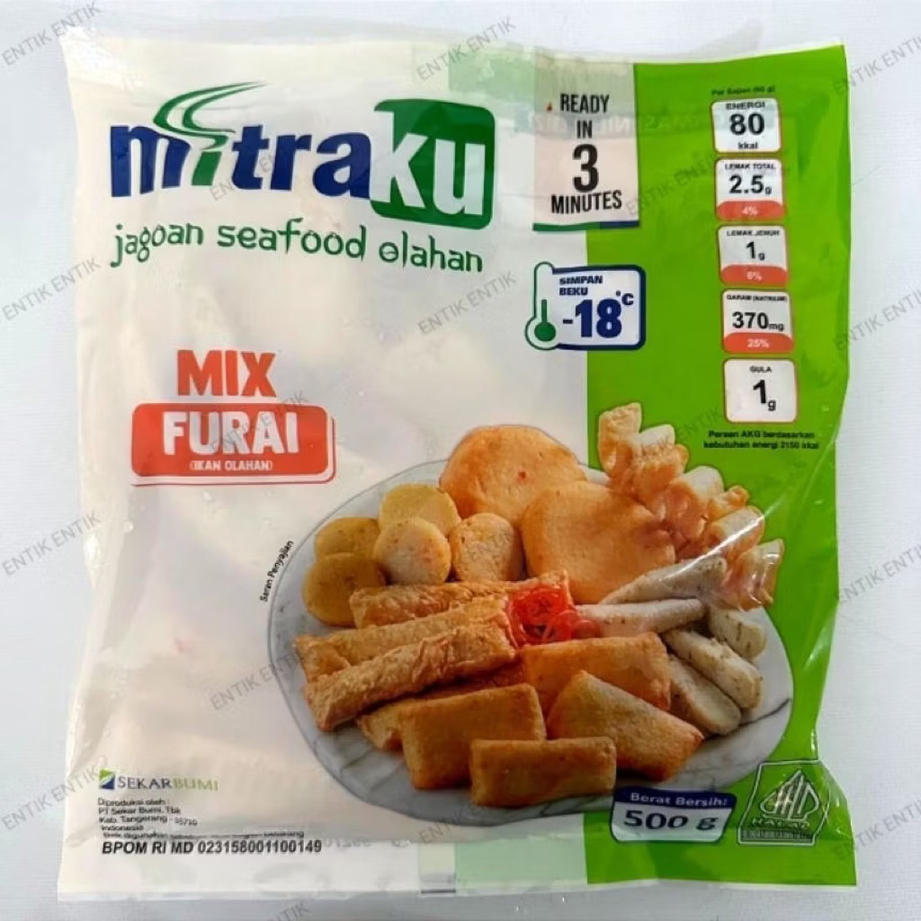 Mitraku mix furai 500gr / ikan olahan / seafood frozen