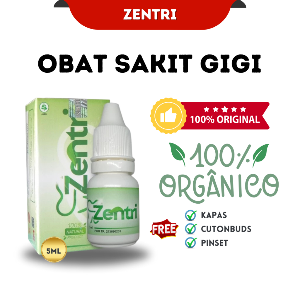 Zentri Obat sakit gigi berlubang herbal gusi bengkak ampuh isi 5ml